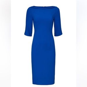 Black Halo Boatneck 3/4 sleeve navy blue dress size 0